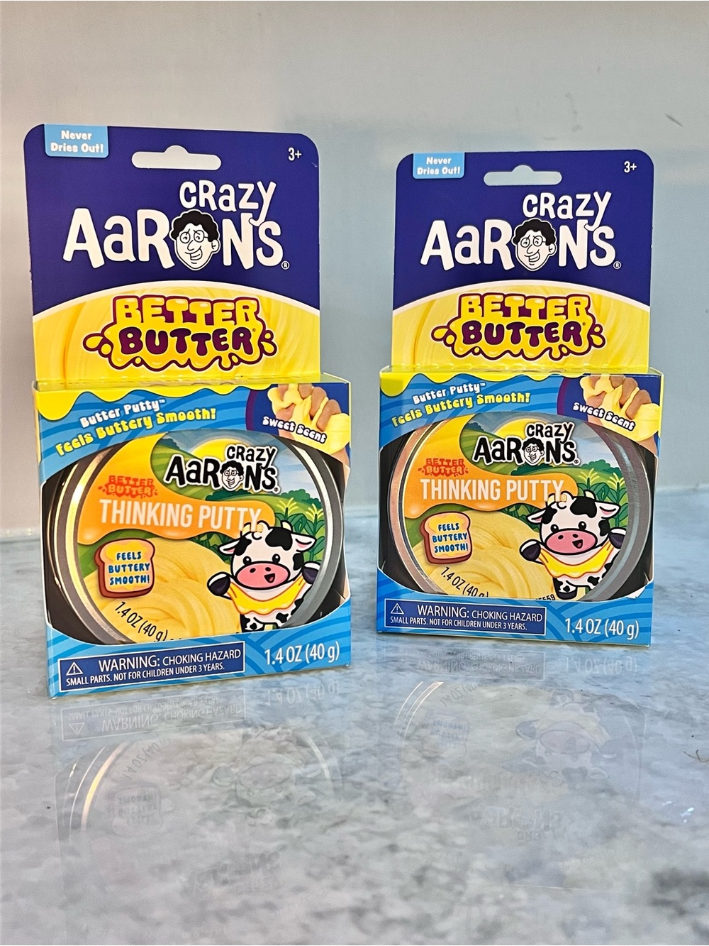 Crazy Aaron's Better Butter Thinking Putty Scented - Yellow 2 PACK